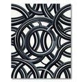 Monochromatic Abstract Interlocking Rings Rug