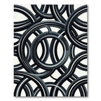 Monochromatic Abstract Interlocking Rings Rug