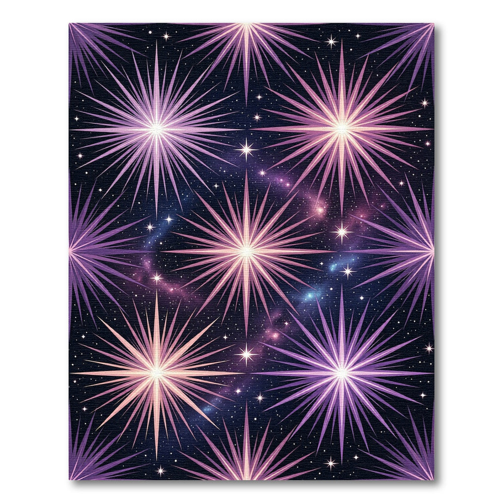 Cosmic Purple Starburst Nebula Rug