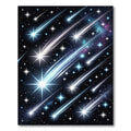 Colorful Streaking Starry Galaxy Rug