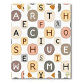 Alphabet Stone Pastel Pattern Rug