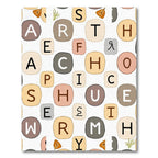 Alphabet Stone Pastel Pattern Rug