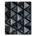 Charcoal Gray Interlocking Geometric Shards Rug