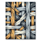 Woven Winter Wood Plank Texture Rug