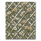 Sage Floral Trellis Climbing Rose Rug