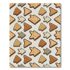 Earthy Bread Slice Geometric Arrow Quilt Rug