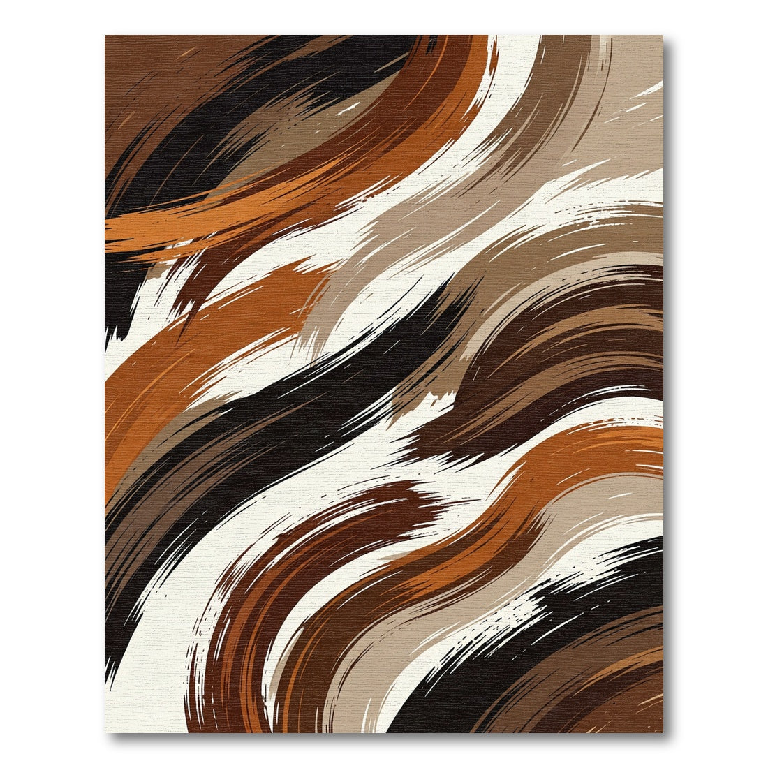 Earthy Tones Abstract Brush Stroke Rug
