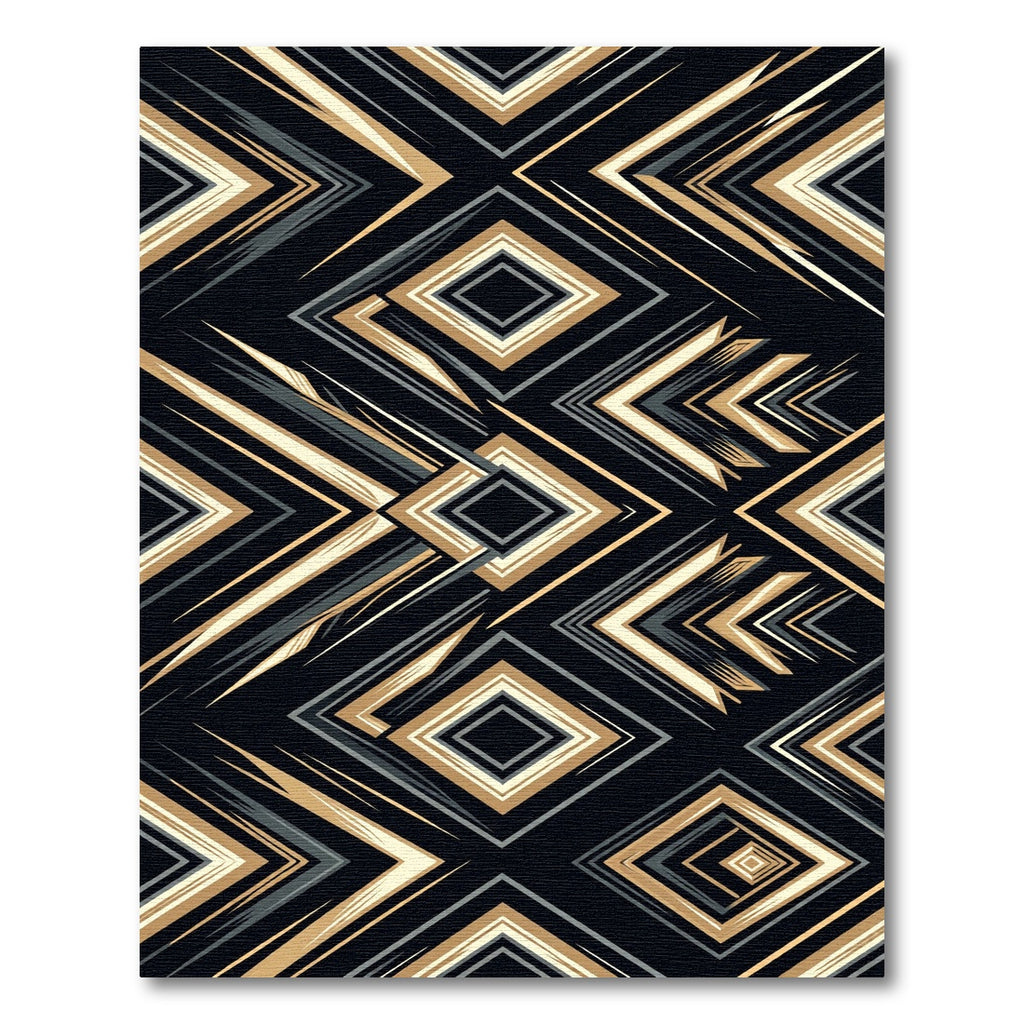 Bold Geometric Diamond Shards Rug
