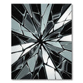 Monochrome Shattered Glass Geometric Abstract Rug