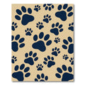 Minimalist Navy Paw Print Area Rug
