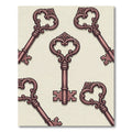 Ornate Rose Gold Antique Keys Rug