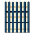 Modern Navy Blue Vertical Picket Fence Rug