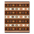 Earthy Southwestern Geometric Diamond Striped Tapestry Rug