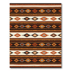 Earthy Southwestern Geometric Diamond Striped Tapestry Rug
