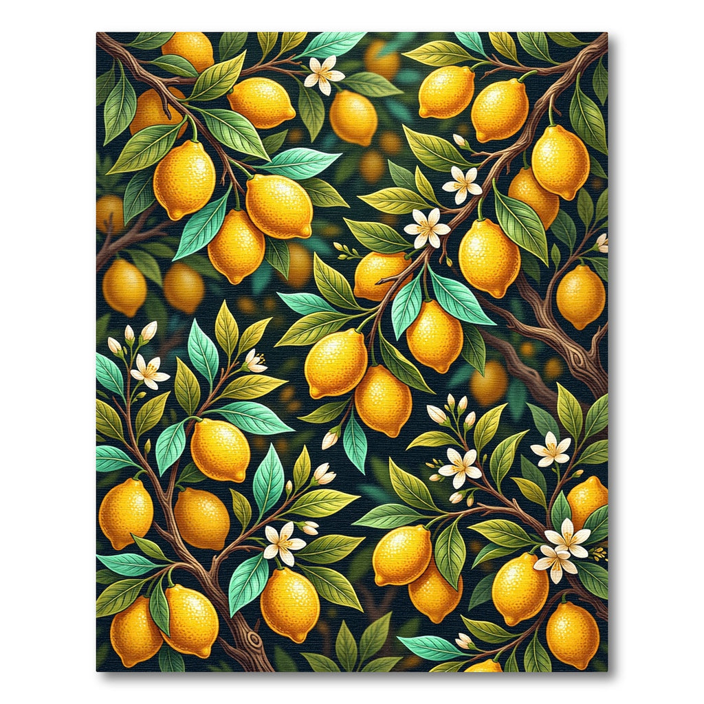 Vibrant Mediterranean Lemon Tree Orchard Rug