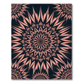 Blush Pink Art Deco Starburst Medallion Rug