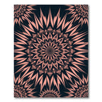 Blush Pink Art Deco Starburst Medallion Rug