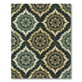 Earth tone sunburst ethnic medallion Rug