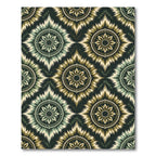 Earth tone sunburst ethnic medallion Rug