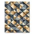 Gold Gray Geometric Diamond Illusion Rug