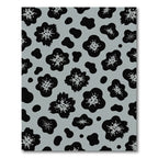 Abstract Black White Grey Blotches Rug