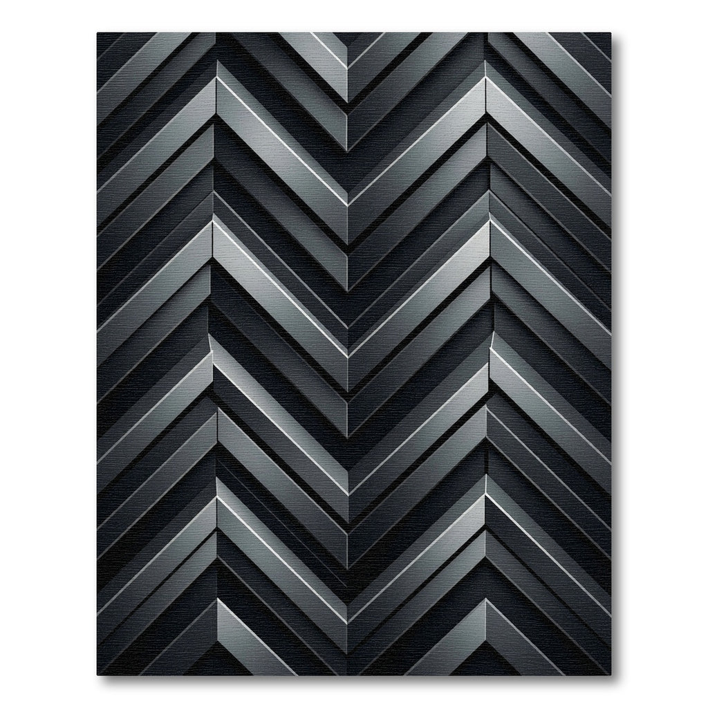 Textured Gray Herringbone Chevron Rug