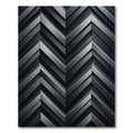 Textured Gray Herringbone Chevron Rug
