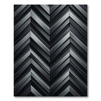 Textured Gray Herringbone Chevron Rug