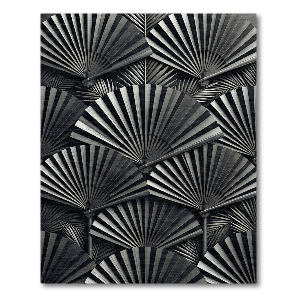 Monochromatic Fan Foliage Abstract Rug