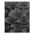 Monochromatic Fan Foliage Abstract Rug