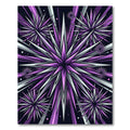 Radiant Purple and Silver Spiked Star Rug