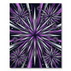 Radiant Purple and Silver Spiked Star Rug