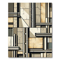 Modern Geometric Beige Slate Rug