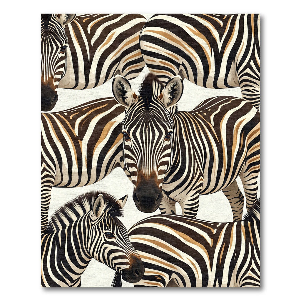Monochrome Zebra Stripe Animal Illustration Rug