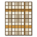 Modern Grid Earth Tone Geometric Rug