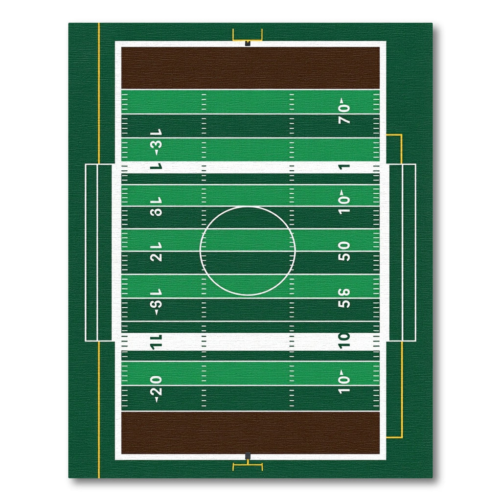 Green Football Field Athletic Stadium Rug
