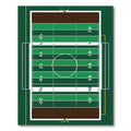 Green Football Field Athletic Stadium Rug