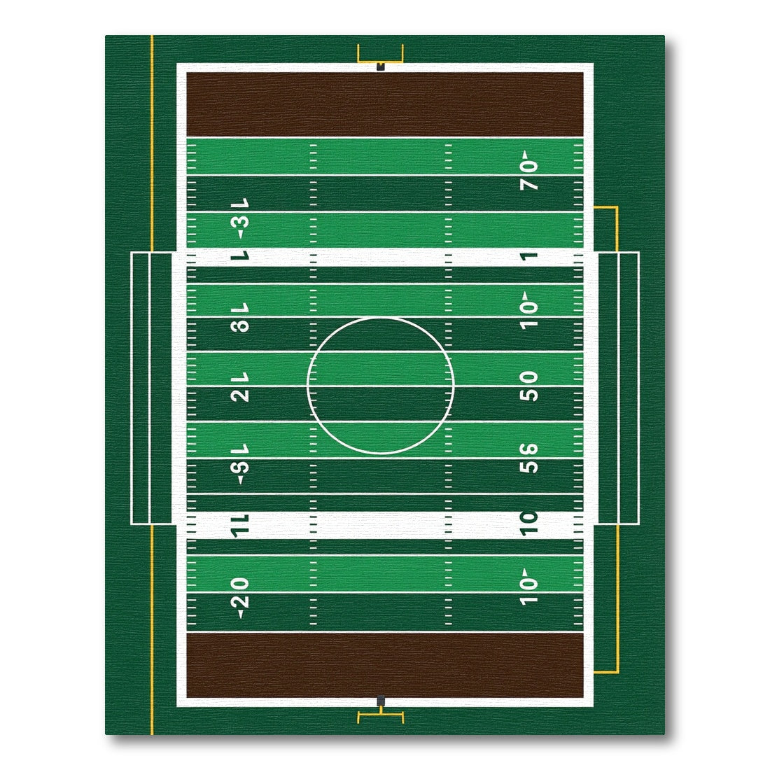 Green Football Field Athletic Stadium Rug