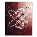 Crimson Abstract Stardust Galaxy Rug