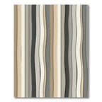 Neutral Wavy Stripe Composition Rug