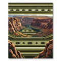Earthy Canyon Landscape Geometric Star Rug