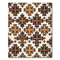 Earthy Brown Tribal Cross Geometric Rug