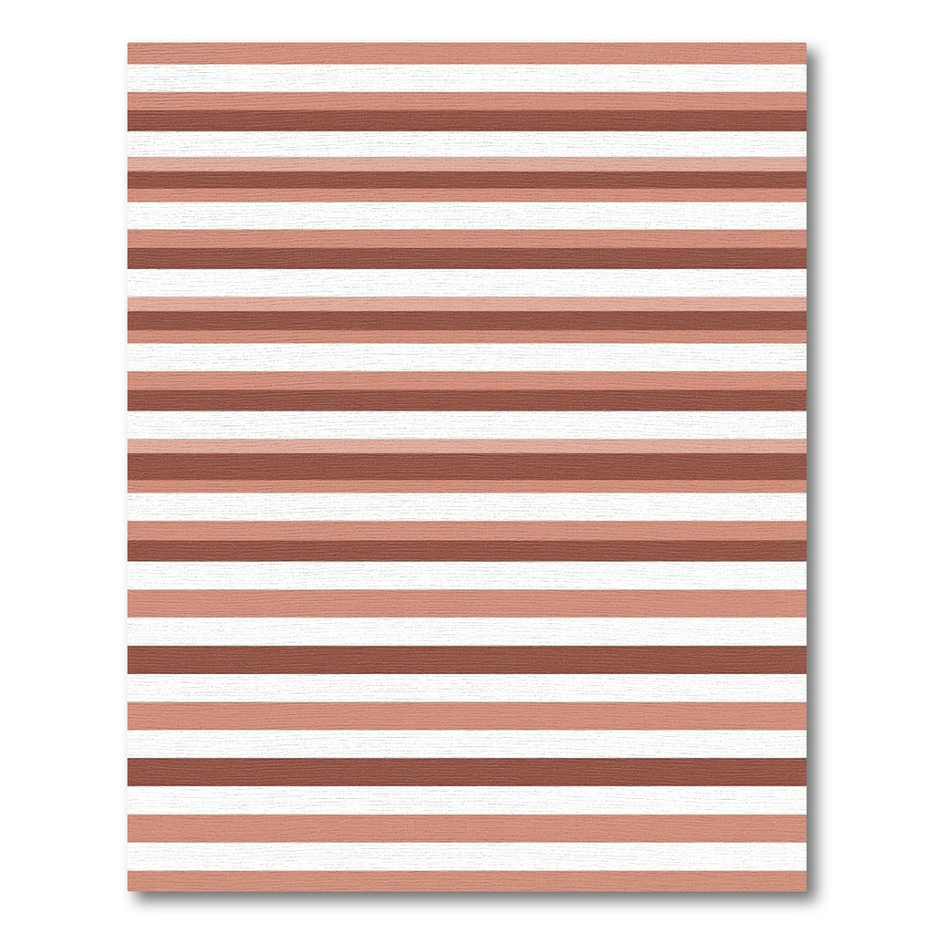 Terracotta Cream Striped Horizon Rug