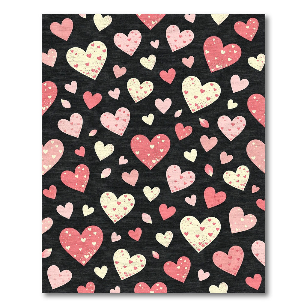 Romantic Blush Pink Valentine Heart Collection Rug
