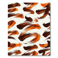 Dynamic Amber Brush Stroke Swirl Rug