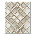 Elegant Beige Geometric Lattice Rug