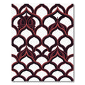 Dark Crimson Ornate Arched Lattice Rug