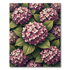 Romantic Blush Hydrangea Floral Garden Rug
