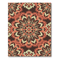 Coral Lace Mandala Radiating Bloom Rug