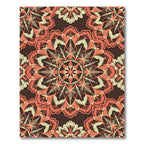 Coral Lace Mandala Radiating Bloom Rug